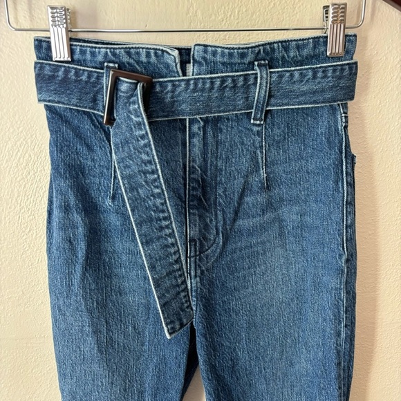 Reformation Kayo High & Skinny Jeans Stretch Denim Erie Wash Belted Womens Sz 23 - Picture 3 of 8